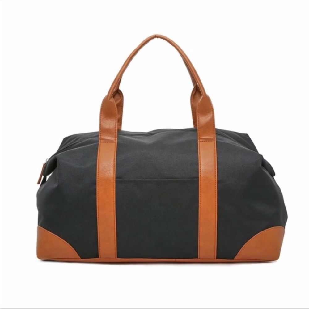 2 NEW DSW Black and Tan Weekender Travel Bag
